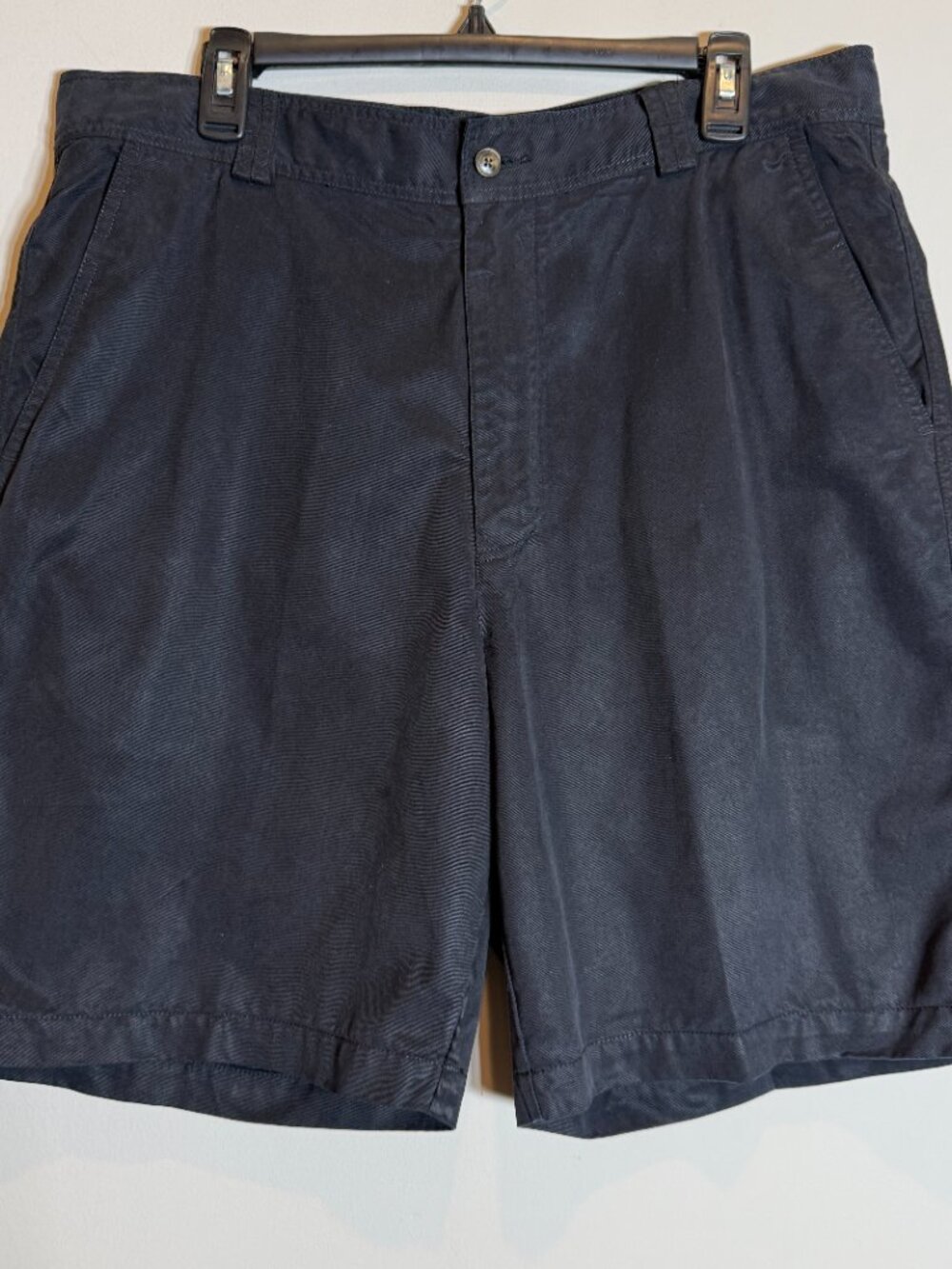 Vintage Tommy Bahama Flat Front Chino Shorts Men's 36 Black 9" Preppy Classic - Picture 3 of 9